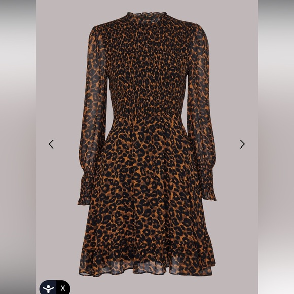 Women’s Classic Leopard Shirred dress leopard size 10‎ - Picture 11 of 13